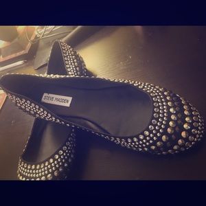 Steve Madden studded ballet flats in black size 9